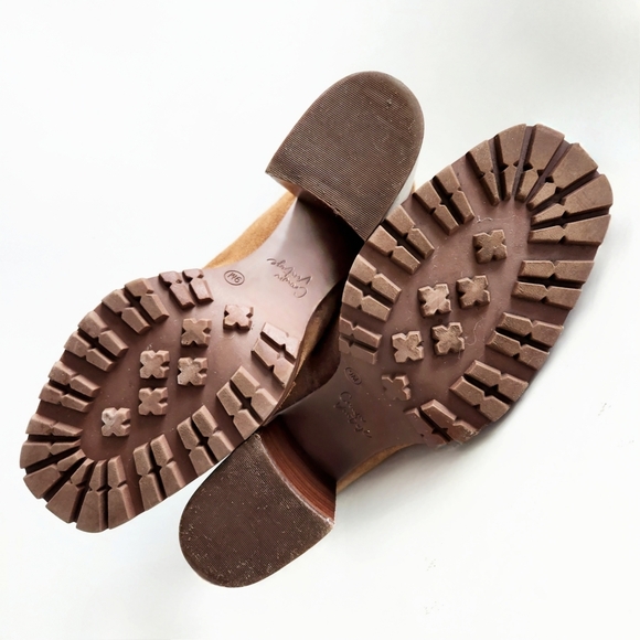 Crown Vintage Alivia Brown Suede Leather Retro Heels With Lug Sole, Size 9 - Picture 14 of 16